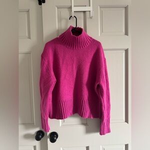 Ann Taylor Magenta mock neck sweater M